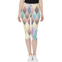 Abstract Colorful Diamond Background Tile Inside Out Lightweight Velour Capri Leggings  View3