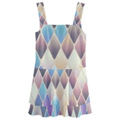 Abstract Colorful Diamond Background Tile Kids  Layered Skirt Swimsuit by Amaryn4rt