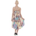 Abstract Colorful Diamond Background Tile High-Low Halter Chiffon Dress  View2