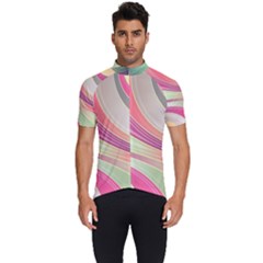 Abstract Colorful Background Wavy Men s Short Sleeve Cycling Jersey by Amaryn4rt