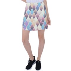 Abstract Colorful Diamond Background Tile Tennis Skirt