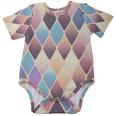 Abstract Colorful Diamond Background Tile Baby Short Sleeve Bodysuit by Amaryn4rt