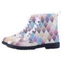 Abstract Colorful Diamond Background Tile Women s High-Top Canvas Sneakers View2