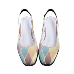 Abstract Colorful Diamond Background Tile Women s Classic Slingback Heels by Amaryn4rt