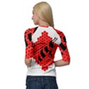 Bee Logo Honeycomb Red Wasp Honey Quarter Sleeve Raglan T-Shirt View2