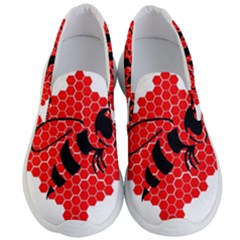 Bee Logo Honeycomb Red Wasp Honey Men s Lightweight Slip Ons by Amaryn4rt