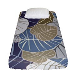 Ackground Leaves Desktop Fitted Sheet (single Size) by Amaryn4rt