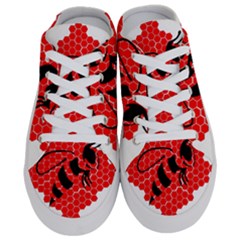 Bee Logo Honeycomb Red Wasp Honey Half Slippers by Amaryn4rt