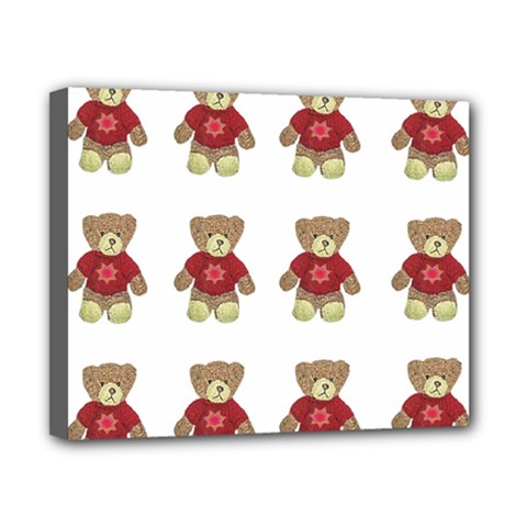 Bear Plush Toys Teddy Bear Canvas 10  X 8  (stretched) by Amaryn4rt