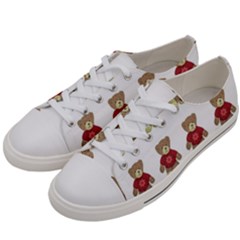 Bear Plush Toys Teddy Bear Women s Low Top Canvas Sneakers by Amaryn4rt