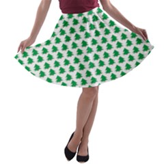 Christmas,tree,tree,holidays A-line Skater Skirt by Amaryn4rt