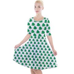 Christmas,tree,tree,holidays Quarter Sleeve A-line Dress by Amaryn4rt