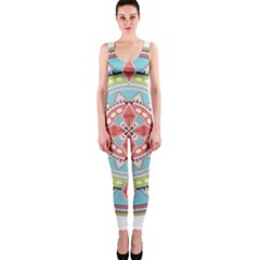 Drawing Mandala Art One Piece Catsuit by Amaryn4rt