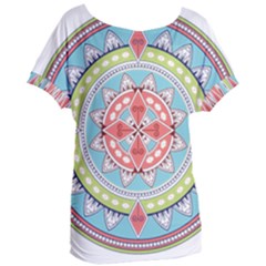 Drawing Mandala Art Women s Oversized T-shirt by Amaryn4rt