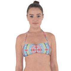 Drawing Mandala Art Tie Back Bikini Top by Amaryn4rt