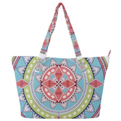 Drawing Mandala Art Full Print Shoulder Bag by Amaryn4rt