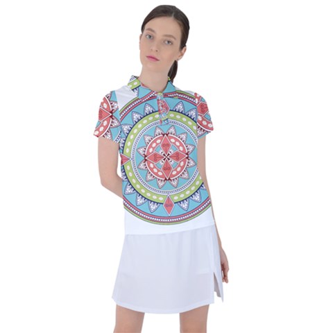 Drawing Mandala Art Women s Polo T-shirt by Amaryn4rt