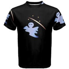 Ghost Night Night Sky Small Sweet Men s Cotton T-shirt by Amaryn4rt