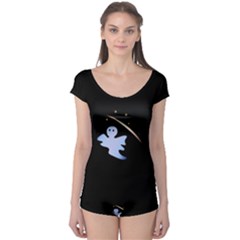 Ghost Night Night Sky Small Sweet Boyleg Leotard  by Amaryn4rt