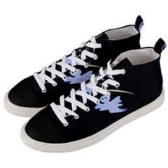 Ghost Night Night Sky Small Sweet Men s Mid-top Canvas Sneakers by Amaryn4rt