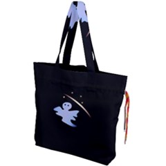 Ghost Night Night Sky Small Sweet Drawstring Tote Bag by Amaryn4rt