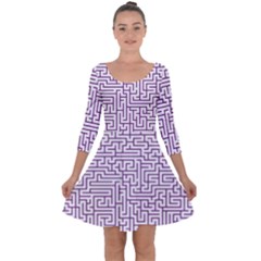 Maze Lost Confusing Puzzle Quarter Sleeve Skater Dress by Amaryn4rt