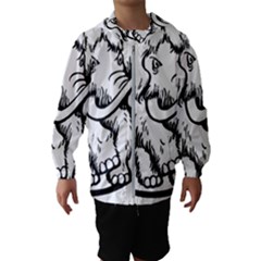 Mammoth Elephant Strong Kids  Hooded Windbreaker by Amaryn4rt