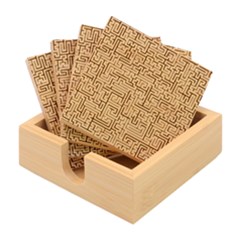 Maze Lost Confusing Puzzle Bamboo Coaster Set by Amaryn4rt