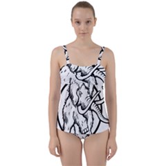 Mammoth Elephant Strong Twist Front Tankini Set by Amaryn4rt