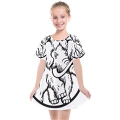 Mammoth Elephant Strong Kids  Smock Dress by Amaryn4rt