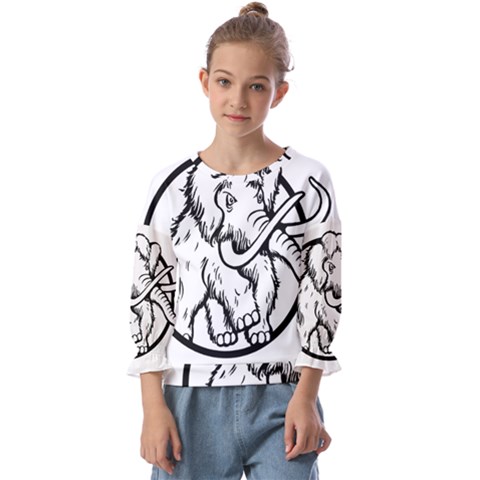 Mammoth Elephant Strong Kids  Cuff Sleeve Top by Amaryn4rt