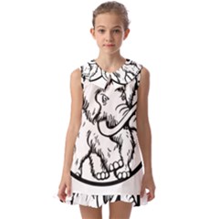 Mammoth Elephant Strong Kids  Pilgrim Collar Ruffle Hem Dress by Amaryn4rt