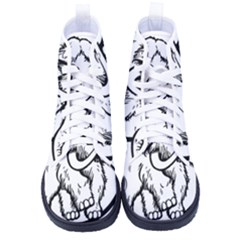 Mammoth Elephant Strong Men s High-top Canvas Sneakers by Amaryn4rt