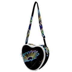 Flower Pattern Design Abstract Background Heart Shoulder Bag by Amaryn4rt