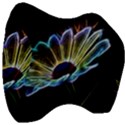 Flower Pattern Design Abstract Background Velour Head Support Cushion View3