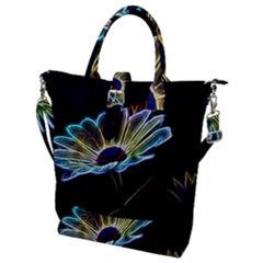 Flower Pattern Design Abstract Background Buckle Top Tote Bag by Amaryn4rt