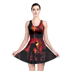 Horror Zombie Ghosts Creepy Reversible Skater Dress by Amaryn4rt