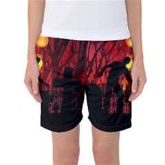 Horror Zombie Ghosts Creepy Women s Basketball Shorts by Amaryn4rt