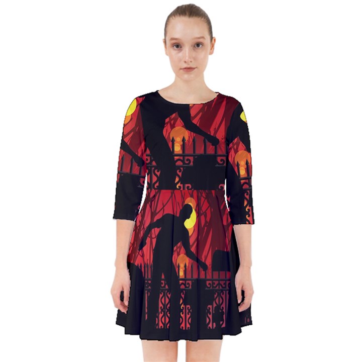 Horror Zombie Ghosts Creepy Smock Dress