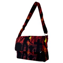 Horror Zombie Ghosts Creepy Full Print Messenger Bag (m) by Amaryn4rt