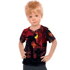 Horror Zombie Ghosts Creepy Kids  Sports T-shirt