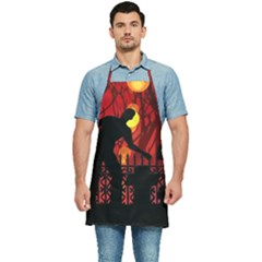 Horror Zombie Ghosts Creepy Kitchen Apron by Amaryn4rt