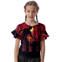 Horror Zombie Ghosts Creepy Kids  Cut Out Flutter Sleeves by Amaryn4rt