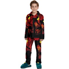 Horror Zombie Ghosts Creepy Kids  Long Sleeve Velvet Pajamas Set by Amaryn4rt