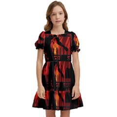 Horror Zombie Ghosts Creepy Kids  Puff Sleeved Dress by Amaryn4rt