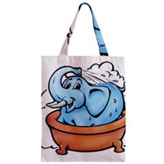 Elephant Bad Shower Zipper Classic Tote Bag by Amaryn4rt