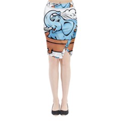 Elephant Bad Shower Midi Wrap Pencil Skirt by Amaryn4rt