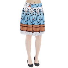 Elephant Bad Shower Pleated Skirt by Amaryn4rt