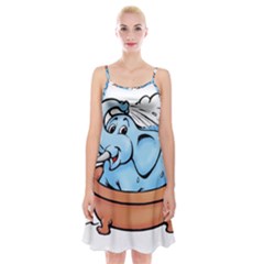 Elephant Bad Shower Spaghetti Strap Velvet Dress by Amaryn4rt