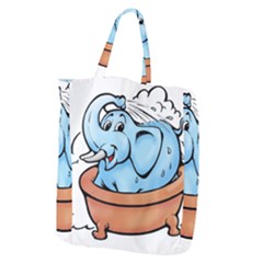 Elephant Bad Shower Giant Grocery Tote by Amaryn4rt